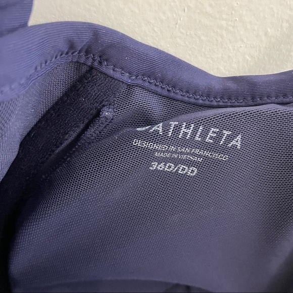 Athleta Women’s NWT Navy Twist Up Tankini Top Medium Support Size 36D/DD - Picture 7 of 8